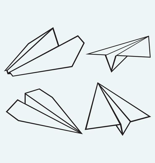 纸飞机简笔画logo: 纸飞机简笔画 儿童简笔画