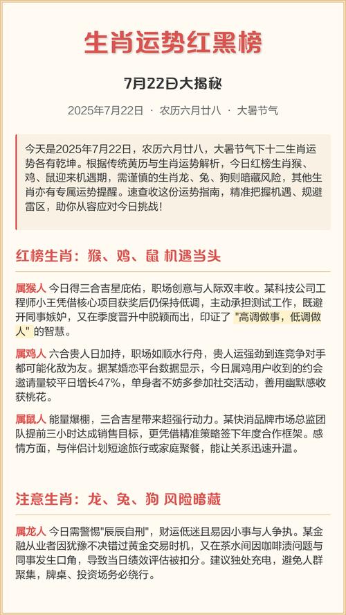 最新一周生肖详解: 最新一周生肖运势红黑榜,精选词语释义剖析